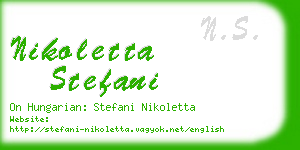 nikoletta stefani business card